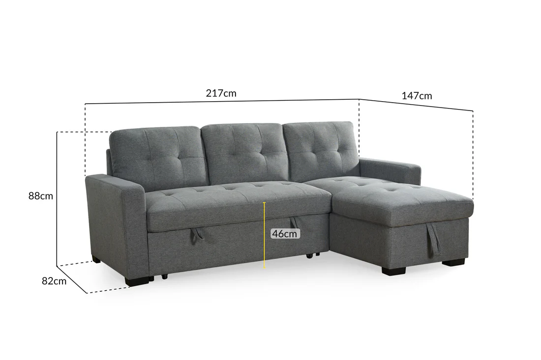 Alder Sofa bed Grey Universal Corner