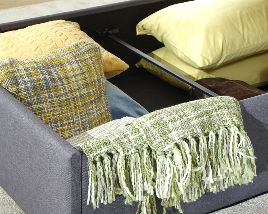 Ascot Fabric Ottoman