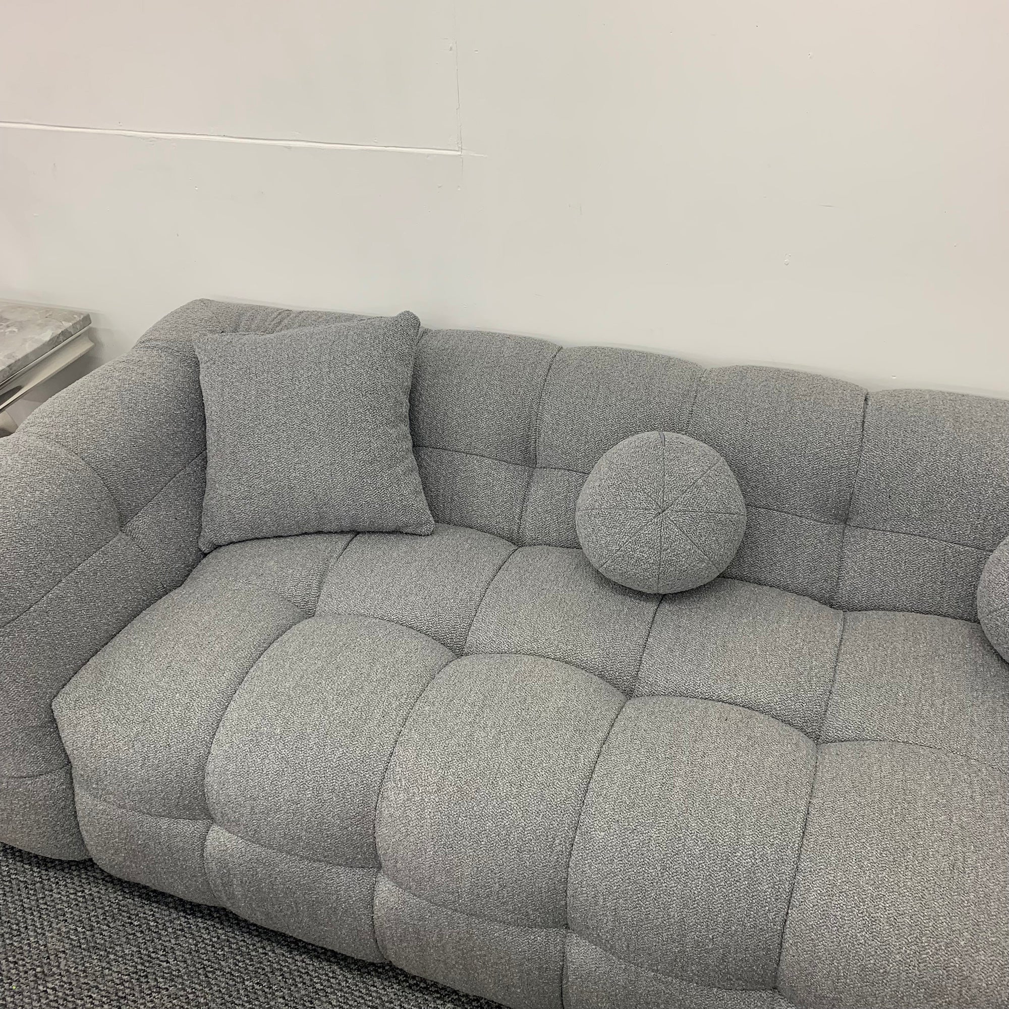The Bubble Boucle Corner Sofa Grey