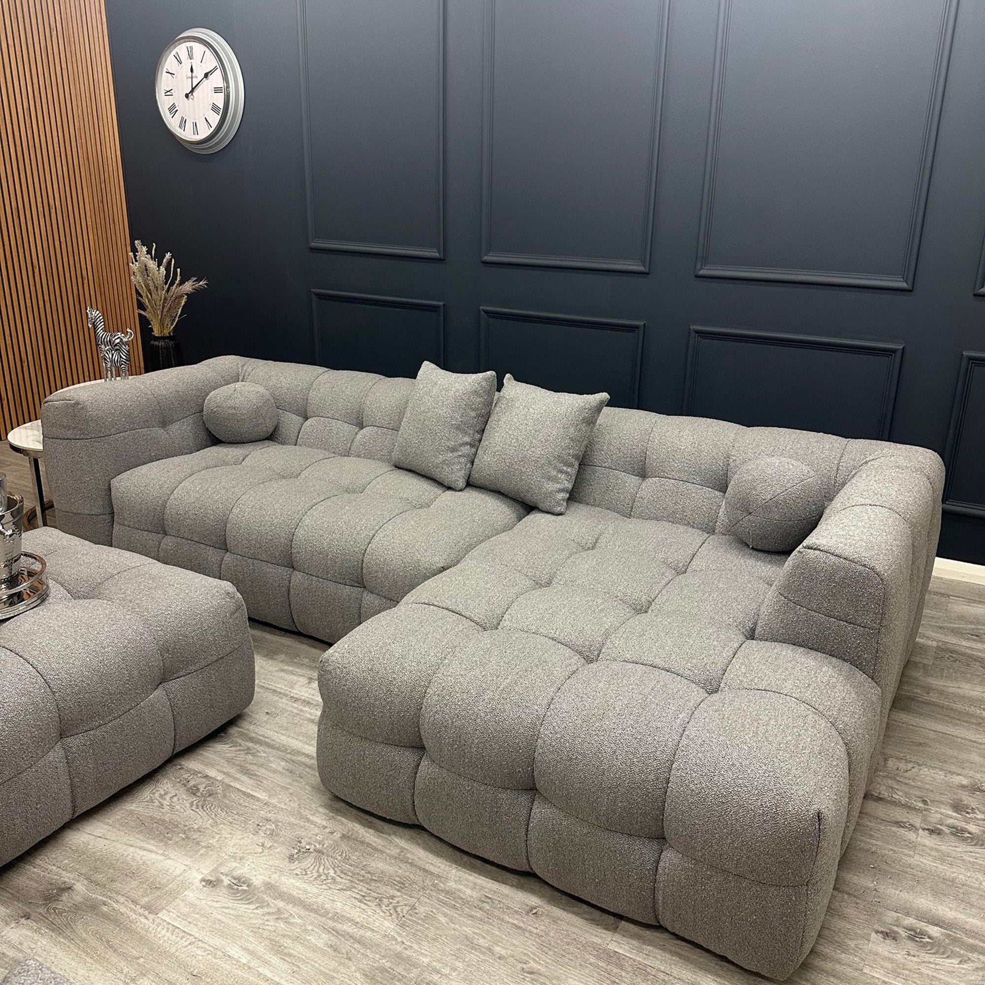 The Bubble Boucle Corner Sofa Grey