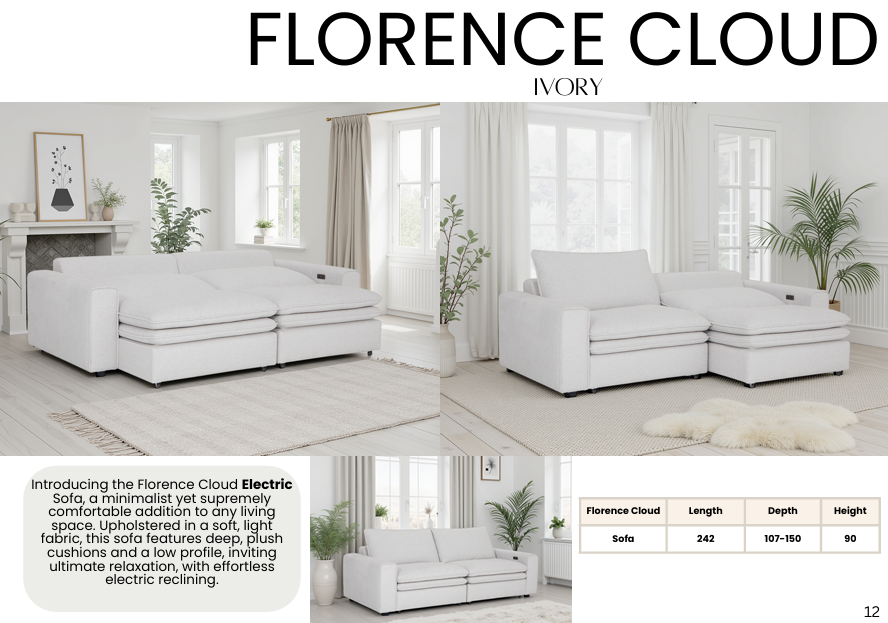FLORENCE CLOUD ELECTRIC SOFA