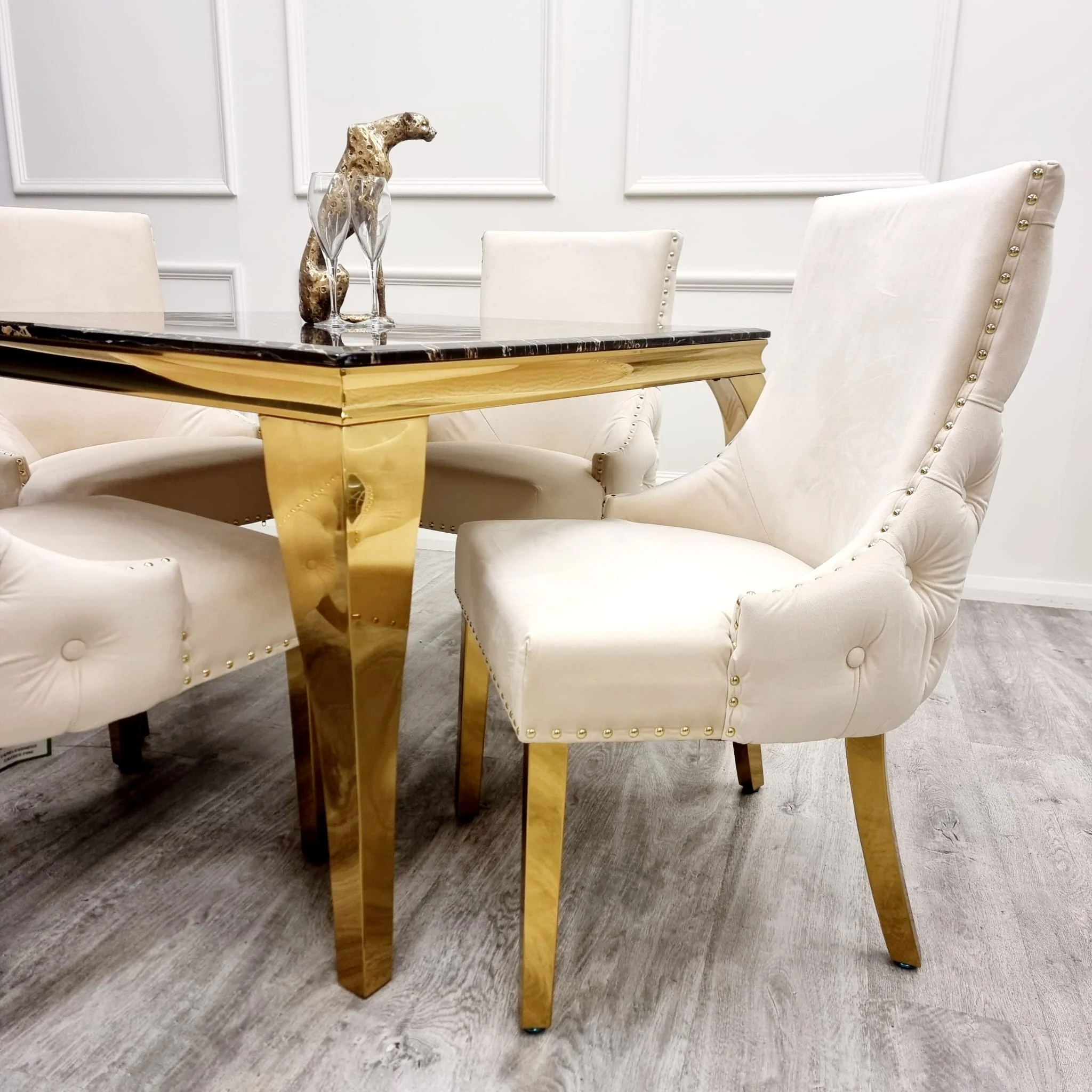 Darwen Dining Chair Gold Legs