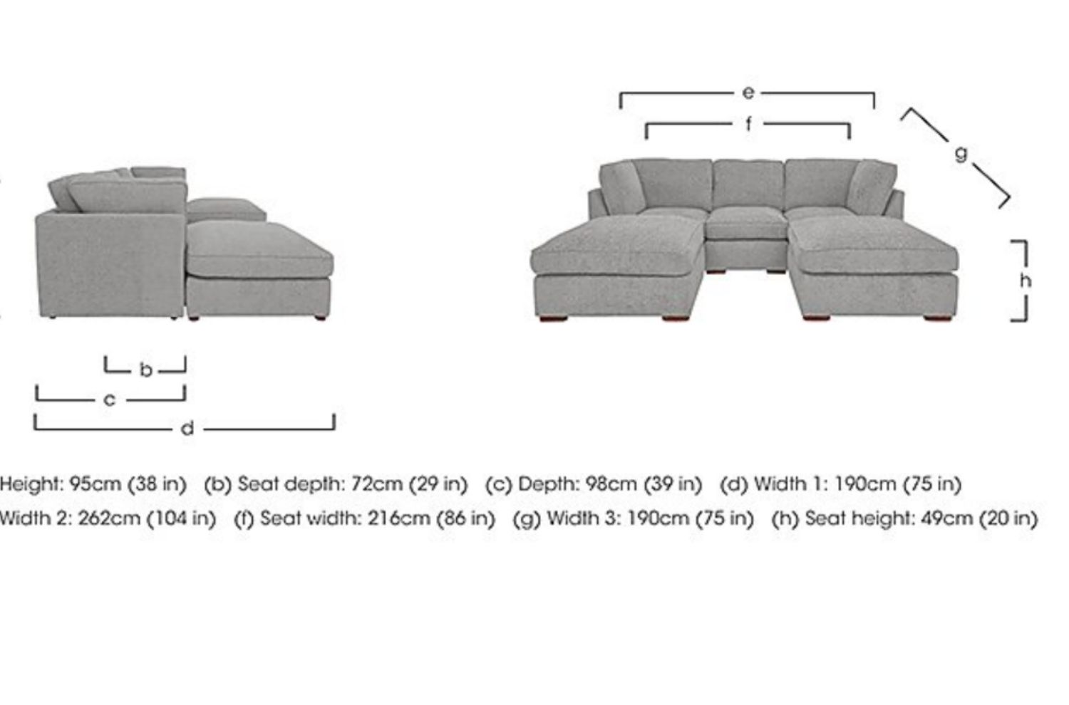LIMA LARGE U SHAPE CORNER SOFA