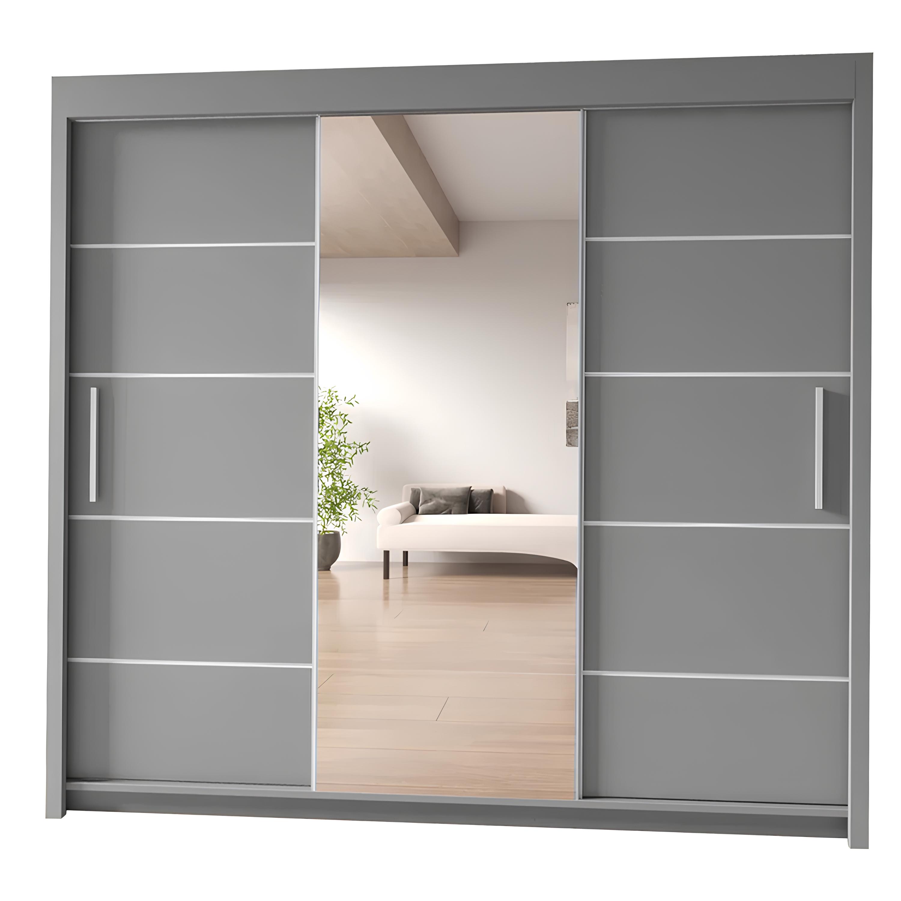 OLSO Sliding Door Wardrobe 150cm/180cm/203cm/250cm (4 Colours)
