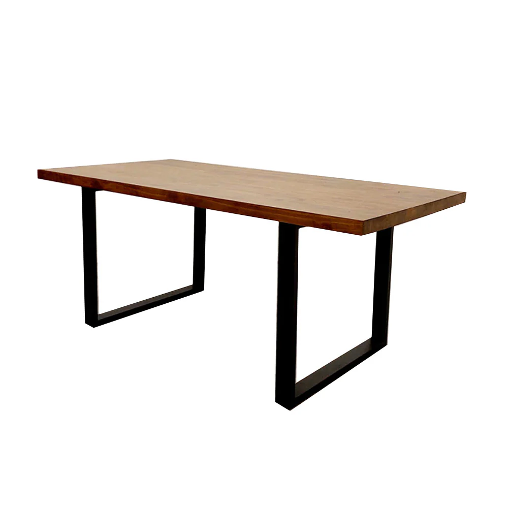 Freya 1.8 Dining Table Solid Light Pine wood with Chrome Metal Legs
