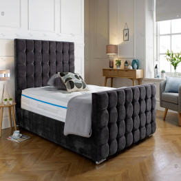 Allure Chesterfield Bed (Upholstered in Grey AC Linen)