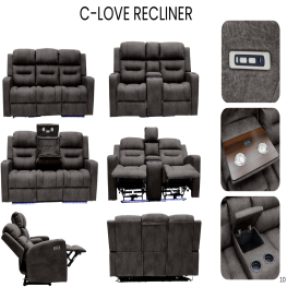 Allure Chesterfield Bed (Upholstered in Grey AC Linen)