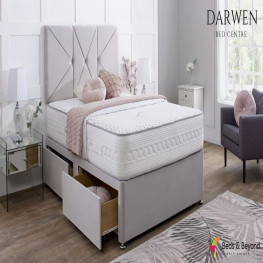 Allure Chesterfield Bed (Upholstered in Grey AC Linen)