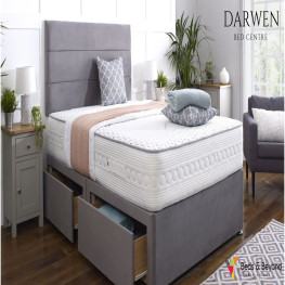 Allure Chesterfield Bed (Upholstered in Grey AC Linen)