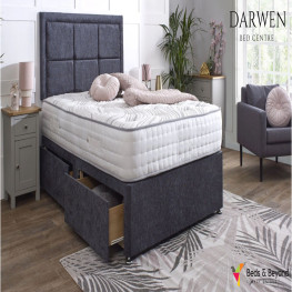 Allure Chesterfield Bed (Upholstered in Grey AC Linen)