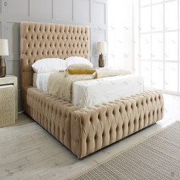 Allure Chesterfield Bed (Upholstered in Grey AC Linen)