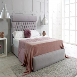 Allure Chesterfield Bed (Upholstered in Grey AC Linen)