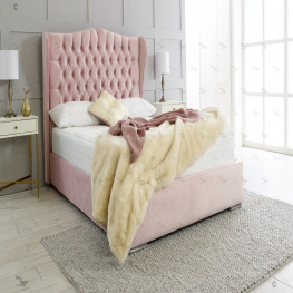 Allure Chesterfield Bed (Upholstered in Grey AC Linen)