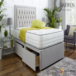 Allure Chesterfield Bed (Upholstered in Grey AC Linen)