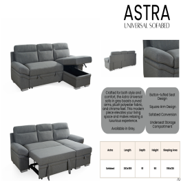 Allure Chesterfield Bed (Upholstered in Grey AC Linen)