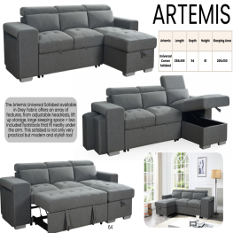 Allure Chesterfield Bed (Upholstered in Grey AC Linen)