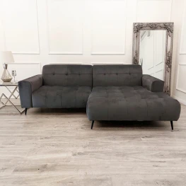 Allure Chesterfield Bed (Upholstered in Grey AC Linen)