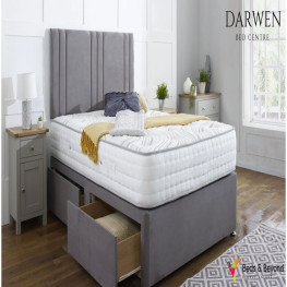 Allure Chesterfield Bed (Upholstered in Grey AC Linen)
