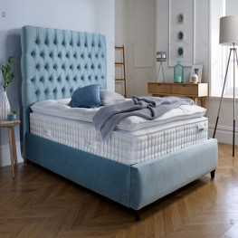 Allure Chesterfield Bed (Upholstered in Grey AC Linen)
