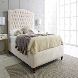 Allure Chesterfield Bed (Upholstered in Grey AC Linen)