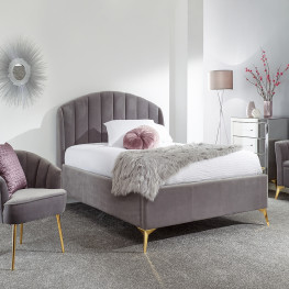 Allure Chesterfield Bed (Upholstered in Grey AC Linen)