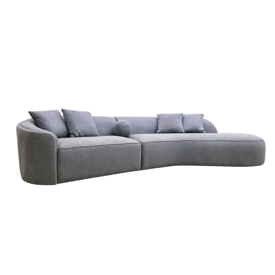 The Pebble Boucle Sofa Grey