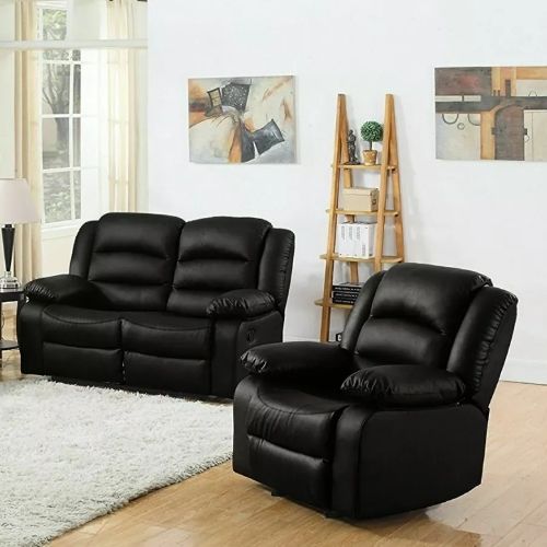 MILANO RECLINER LEATHER 3+2+1 SOFA SET (Air Leather UKFR)