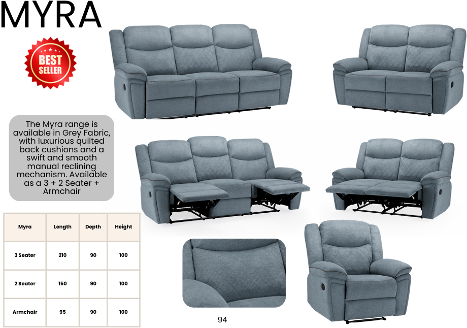 MYRA RECLINER SOFA