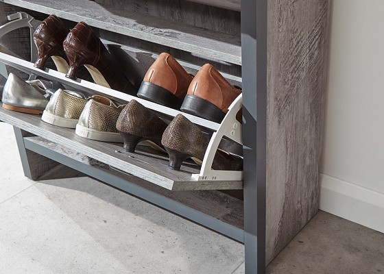 Boston 2 Tier 1 Drawer Shoe Cabinet