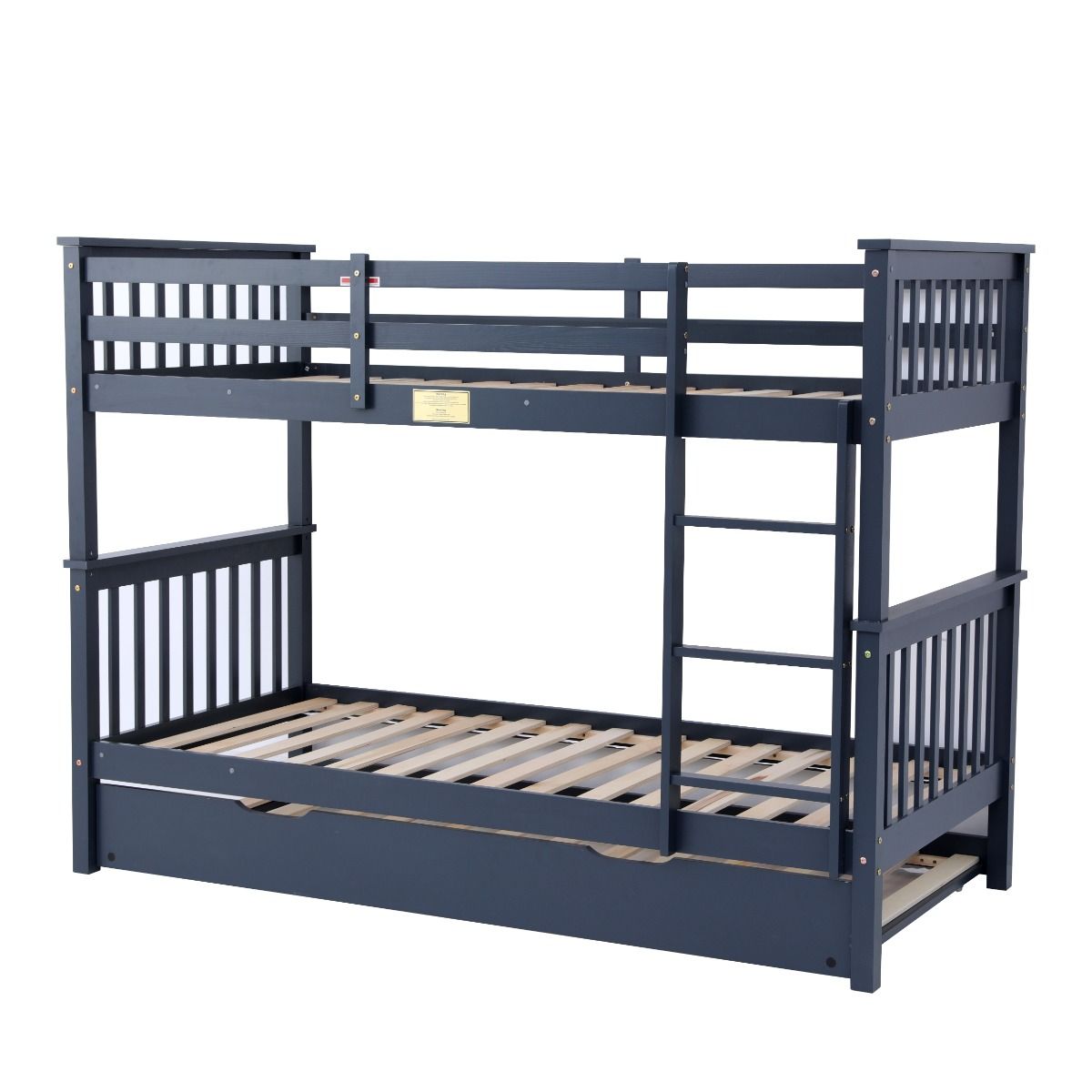 Darwen Wooden Zoom Detachable Bunk Bed With Trundle