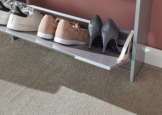 Narrow High Gloss Shoe Cabinet