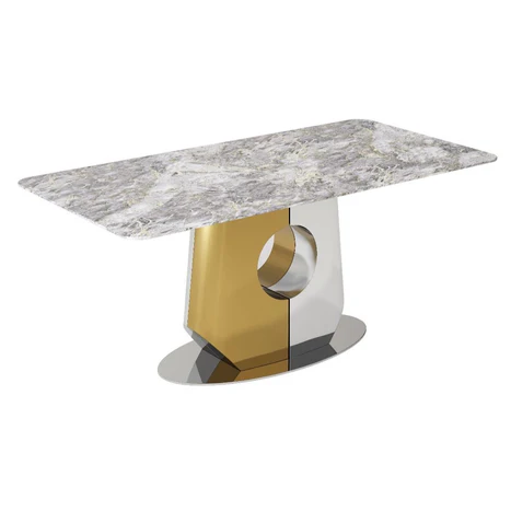 SG-Madrid Marble Coffee Table Gold & Silver