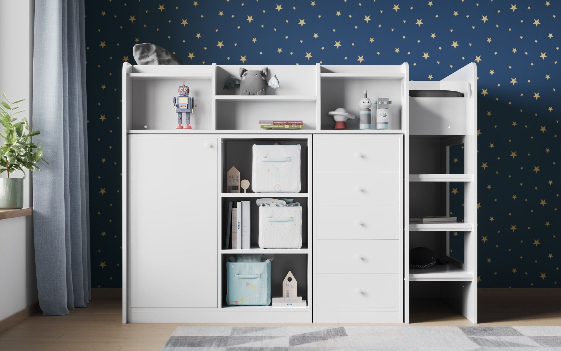 Darwen Furnishings Wizard Junior High Sleeper Storage Station