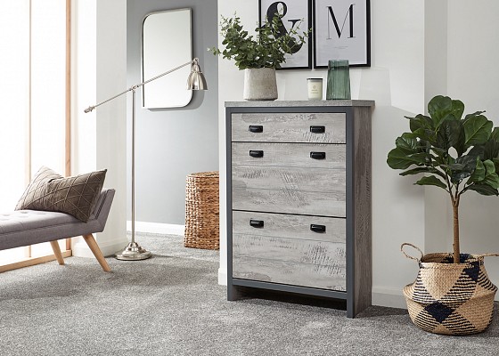 Boston 2 Tier 1 Drawer Shoe Cabinet