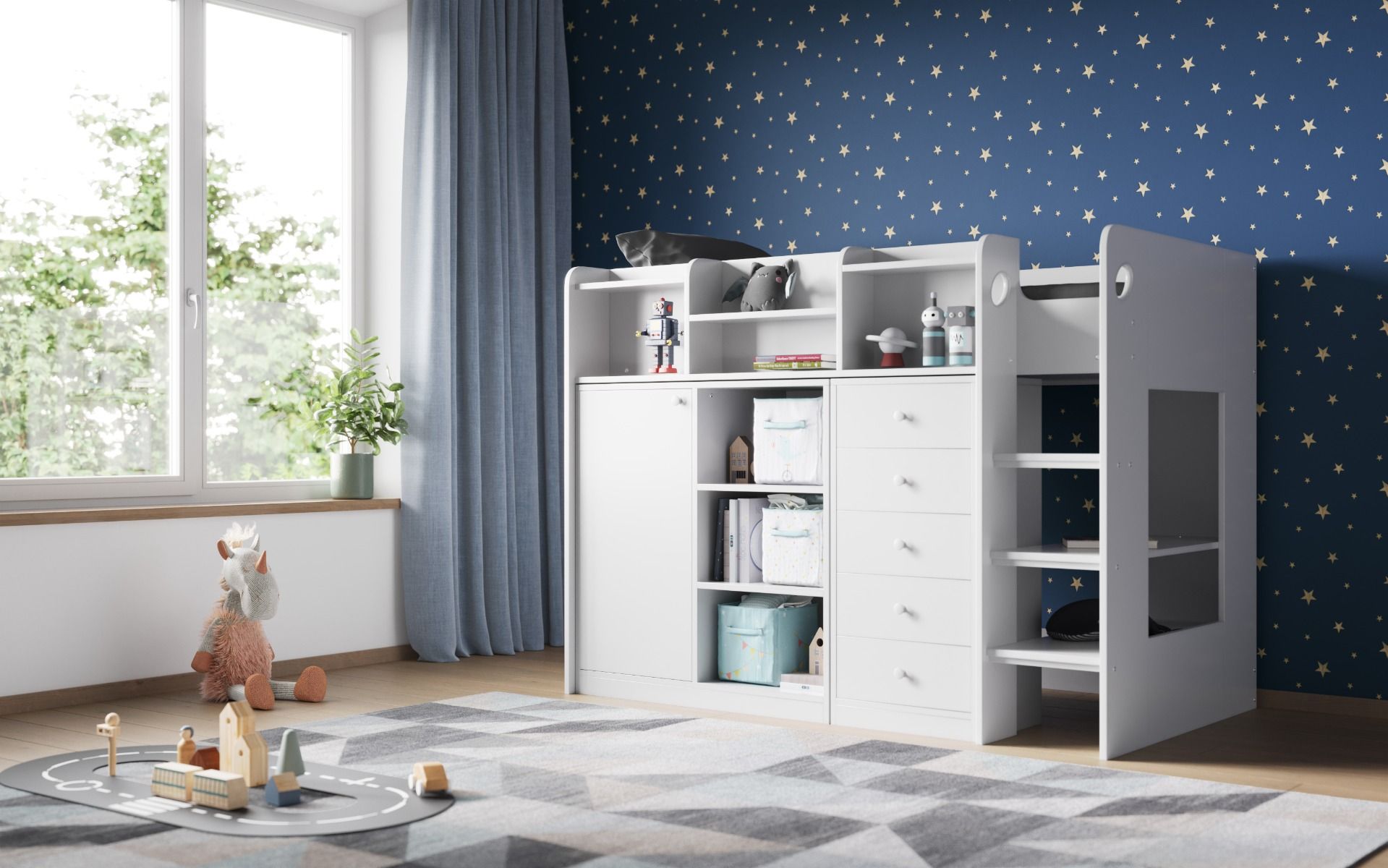 Darwen Furnishings Wizard Junior High Sleeper Storage Station