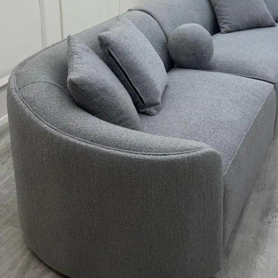 The Pebble Boucle Sofa Grey