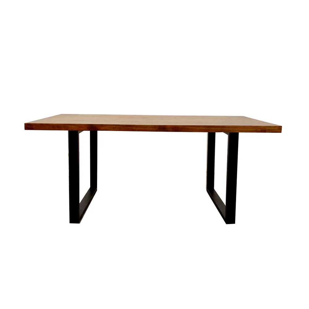 Freya 1.8 Dining Table Solid Light Pine wood with Chrome Metal Legs