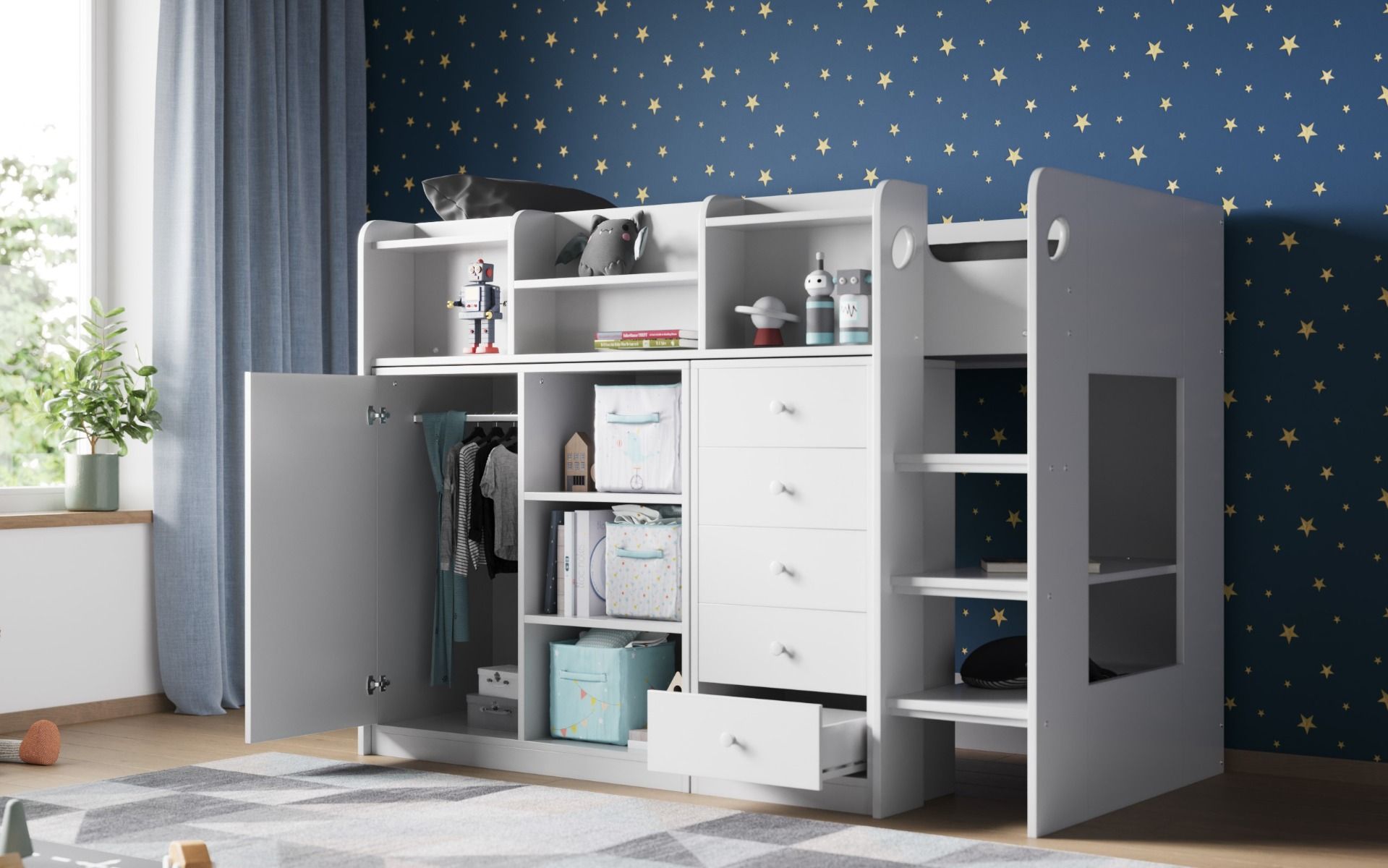 Darwen Furnishings Wizard Junior High Sleeper Storage Station