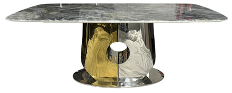 SG-Madrid Marble Coffee Table Gold & Silver