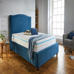Allure Chesterfield Bed (Upholstered in Grey AC Linen)