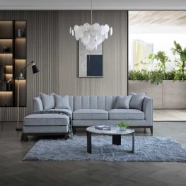 Allure Chesterfield Bed (Upholstered in Grey AC Linen)