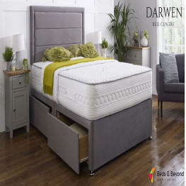 Allure Chesterfield Bed (Upholstered in Grey AC Linen)