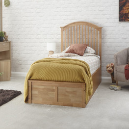 Allure Chesterfield Bed (Upholstered in Grey AC Linen)