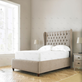 Allure Chesterfield Bed (Upholstered in Grey AC Linen)