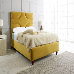 Allure Chesterfield Bed (Upholstered in Grey AC Linen)