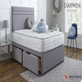 Allure Chesterfield Bed (Upholstered in Grey AC Linen)