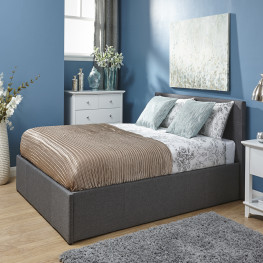 Allure Chesterfield Bed (Upholstered in Grey AC Linen)