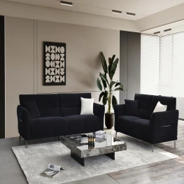 Allure Chesterfield Bed (Upholstered in Grey AC Linen)