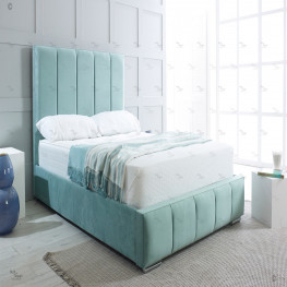 Allure Chesterfield Bed (Upholstered in Grey AC Linen)
